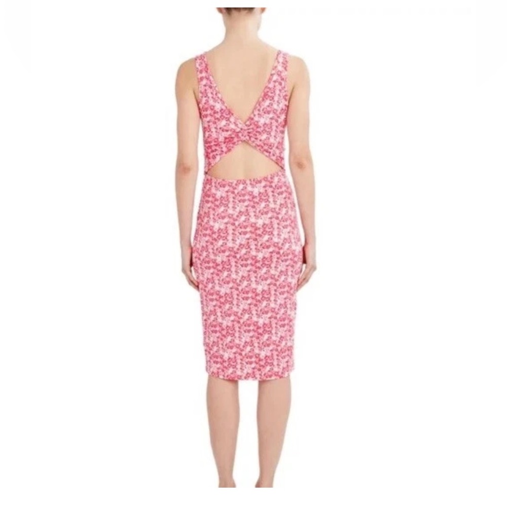 BCBG Open Back Light Floral Dress